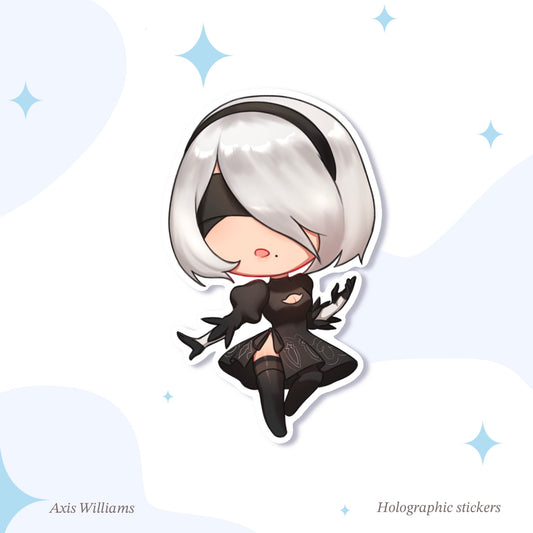 2B - Nier Automata | Holographic Sticker