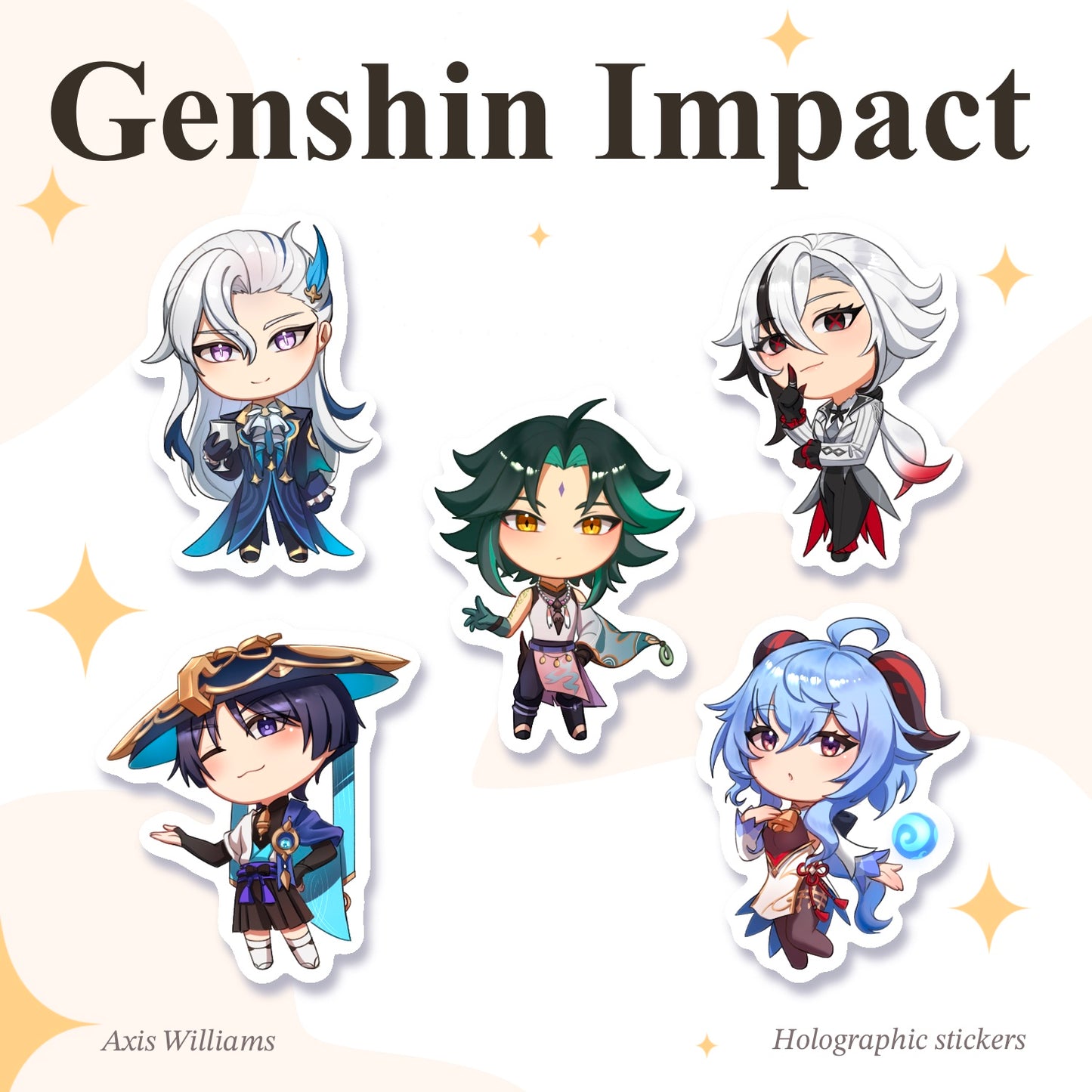 Genshin Impact | Holographic Stickers